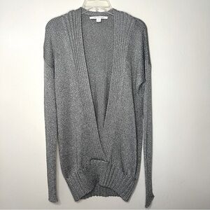 DVF Diane vonFurstenberg Hama Metallic Deep V Sweater Sz Medium